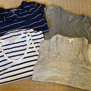 2 t shirts and 2 tanks. Gap